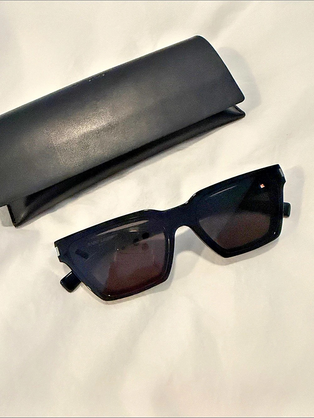 Saint Laurent SL 633 CALISTA Black Rectangular Sunglasses